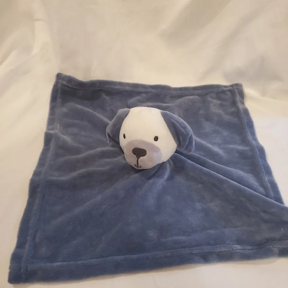 Baby Essentials Navy Blue Puppy Dog Lovey Security Blanket